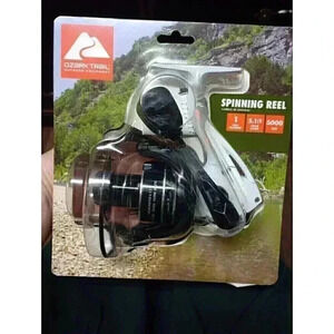 Ozark Trail OT 5000 Spinning Fishing Reel, 5.1:1 Gear Ratio, 1 Bearing White